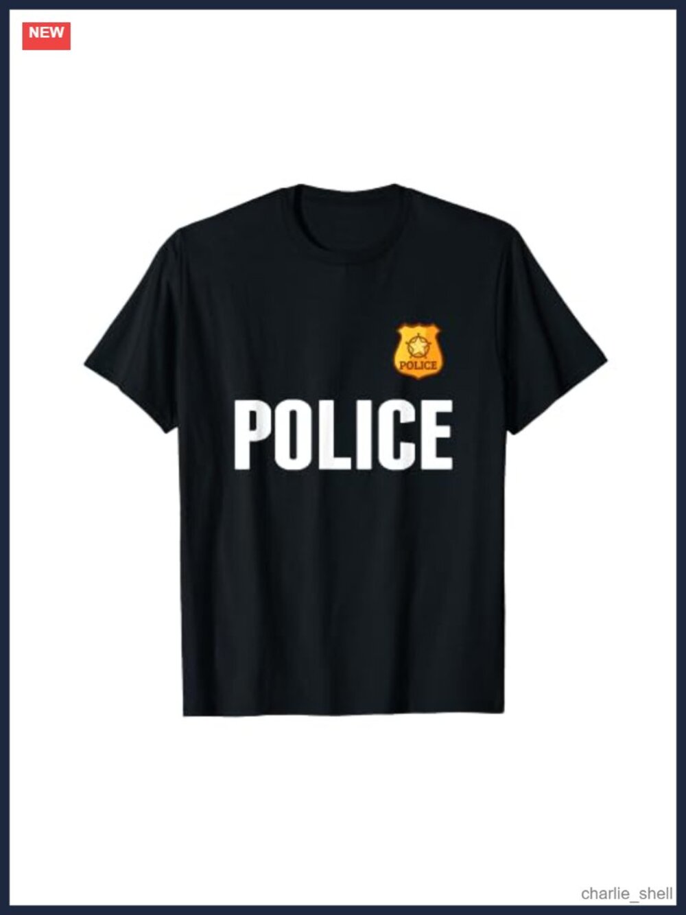 Cop Policeman Officer Costume Kids T-Shirt Halloween Party Tee